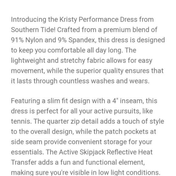 Southern Tide Kristy Performance Dress Navy Blue XS - Picture 3 of 8